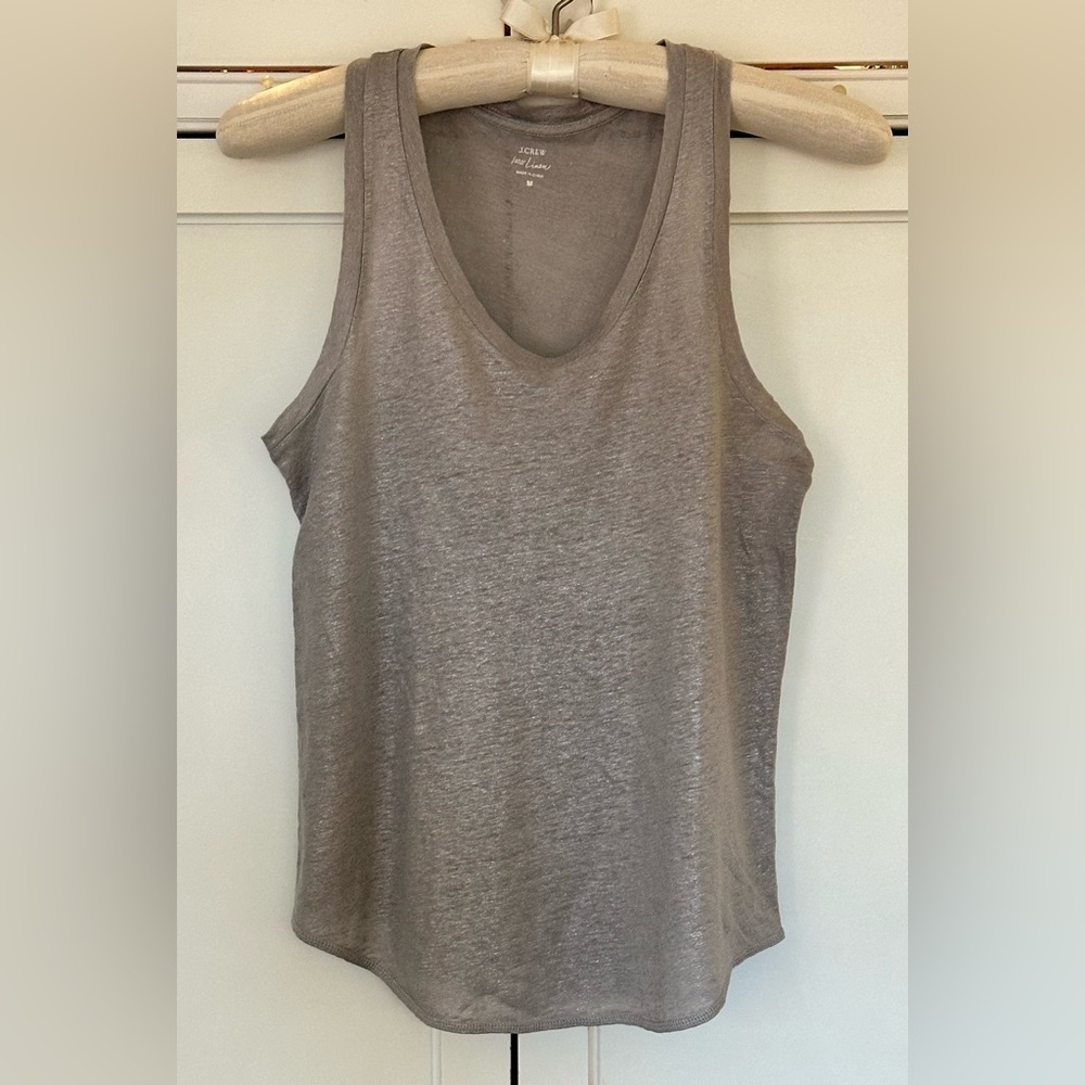J. Crew Silver Linen Tank Top - Women’s Size M